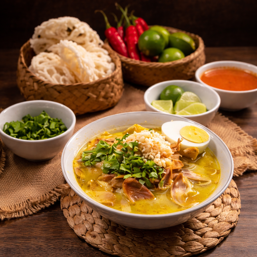 Soto Ayam Paha + Nasi + Air Mineral