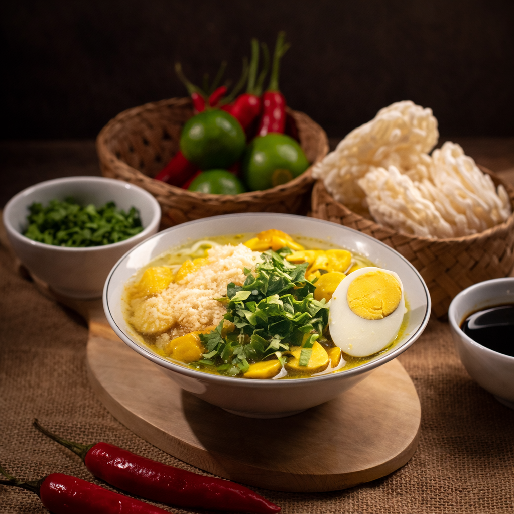 Soto Ayam Telur Muda + Nasi + Air Mineral